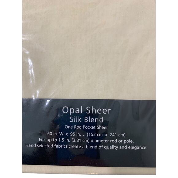Valeron Opal Sheer Silk Blend 95" Panel Champagne New - Picture 2 of 11